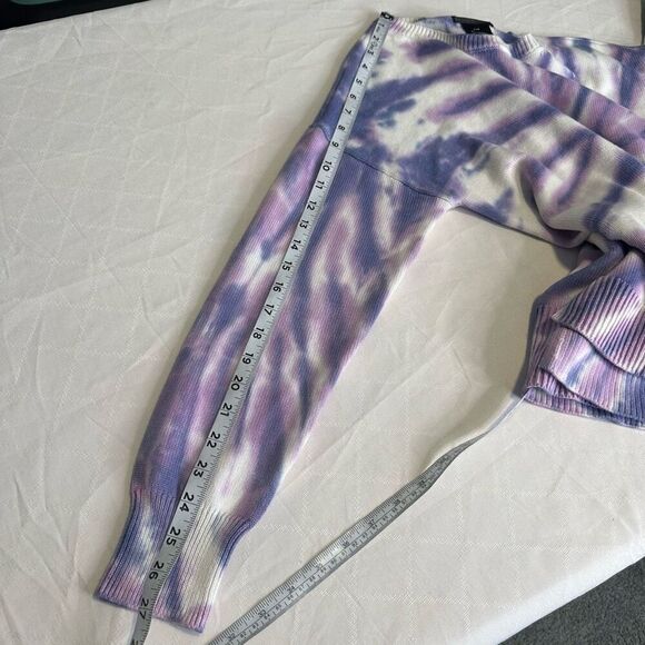 Anthropologie Design History Lilac Tye Dye Knit Sweater Womens Large Y2K Hippie - Picture 9 of 10